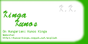 kinga kunos business card